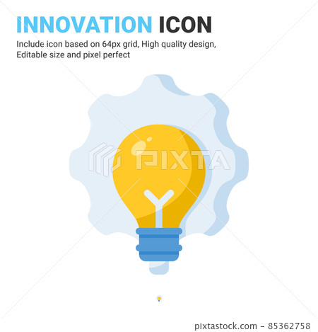 Innovation icon vector with flat color style isolated on white background. Vector illustration solution sign symbol icon concept for business, finance, industry, company, apps, web and project Innovation icon vector with flat color style isolated on white background. Vector illustration solution sign symbol icon concept for business, finance, industry, company, apps, web and project 85362758