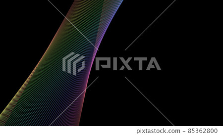 Iridescent lines and black background Iridescent lines and black background 85362800