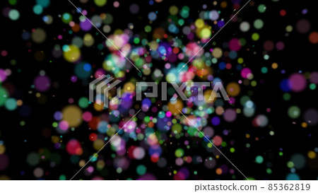 Colorful and blurred circles line up irregularly Colorful and blurred circles line up irregularly 85362819