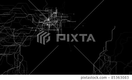 代表電路和網絡的計算機圖形 代表電路和網絡的計算機圖形 85363083