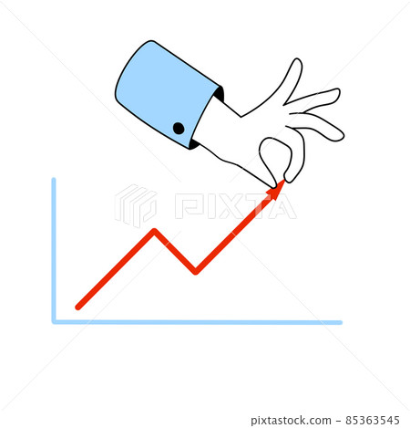 Chart growth. Increase business concept. Hand... - Stock Illustration ...