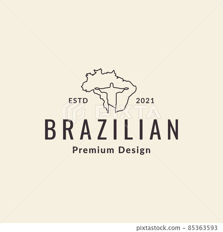 map brazil line hipster logo design vector graphic symbol icon sign illustration creative idea map brazil line hipster logo design vector graphic symbol icon sign illustration creative idea 85363593