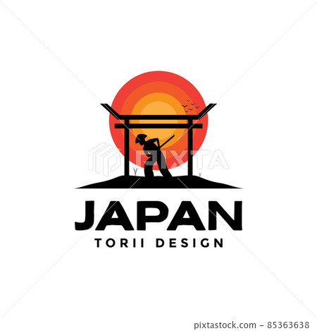 silhouette samurai with torii and sunset logo design vector graphic symbol icon sign illustration creative idea silhouette samurai with torii and sunset logo design vector graphic symbol icon sign illustration creative idea 85363638