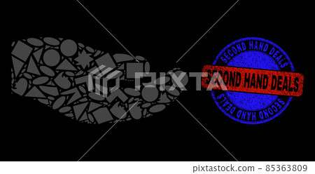 Bicolor Rubber Second Hand Deals Stamp Seal And Geometric Mosaic Human Hand Icon Bicolor Rubber Second Hand Deals Stamp Seal And Geometric Mosaic Human Hand Icon 85363809