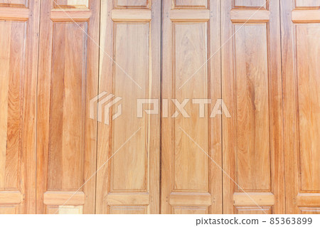 Seamless wood floor texture, hardwood floor texture. Vintage wooden Brown horizontal boards. Front view with copy space. 85363899