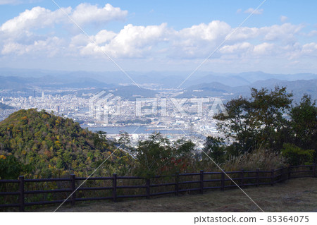 Autumn view of Hiroshima Bay from Egesan 85364075