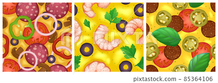 Pizza seamless textures for game repeated patterns Pizza seamless textures for game repeated patterns 85364106