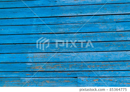 Old wooden texture with shabby blue paint Old wooden texture with shabby blue paint 85364775