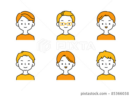 一組簡單的男性插圖 85366038