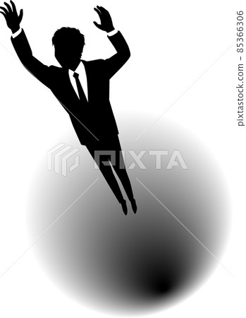 Male office worker sucked into a black hole Male office worker sucked into a black hole 85366306