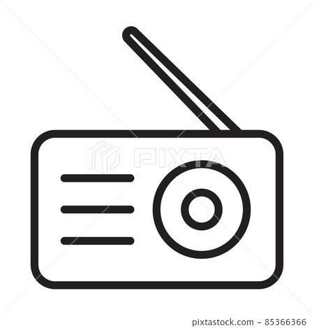 radio icon vector for graphic design, logo, web site, social media, mobile app, ui illustration radio icon vector for graphic design, logo, web site, social media, mobile app, ui illustration 85366366