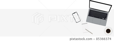 遠程工作家庭生活方式咖啡插畫素材 遠程工作家庭生活方式咖啡插畫素材 85366374
