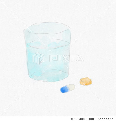 藥物數碼水彩圖像插畫素材 藥物數碼水彩圖像插畫素材 85366377