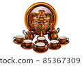 Tea Set of Old Russian folk utensils. 85367309