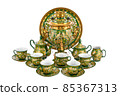 Tea Set of Old Russian folk utensils. 85367313