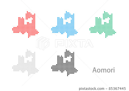 Dot map_Aomori prefecture-Maru 02 Dot map_Aomori prefecture-Maru 02 85367445