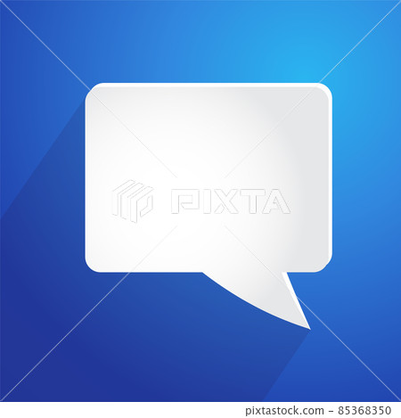 Cloud bubble icon on blue background, stock vector illustration Cloud bubble icon on blue background, stock vector illustration 85368350