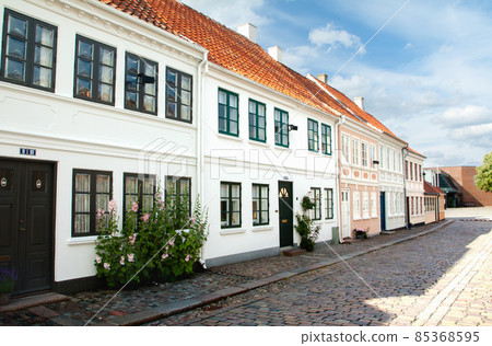 Old Town Of Odense Denmark Stock Photo