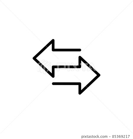 Transfer arrows icon, left and right arrows symbol 85369217