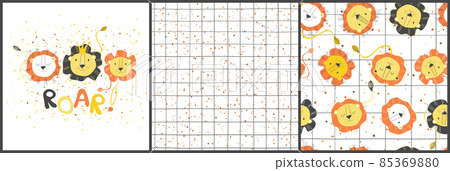 Hand Drawn Cute Cartoon Lion Character Hand Drawn Cute Cartoon Lion Character 85369880