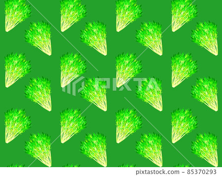 Mizuna 的紡織設計，帶有蔬菜圖案的手繪水彩插圖素材 85370293