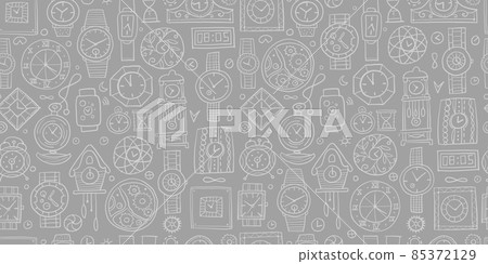 Set of clocks and watches in different style. Retro and modern collection for your design Set of clocks and watches in different style. Retro and modern collection for your design 85372129