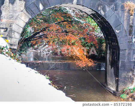 Hokusei Line Glasses Bridge Snowscape 85372198