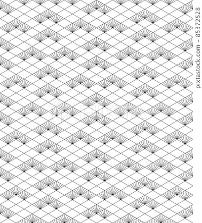 Seamless traditional Japanese ornament Kumiko.Golden color lines. 85372528