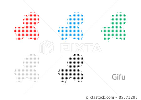 Dot map_Gifu prefecture-Diamond 02 Dot map_Gifu prefecture-Diamond 02 85373293