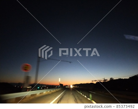 Road at sunset Road at sunset 85373492