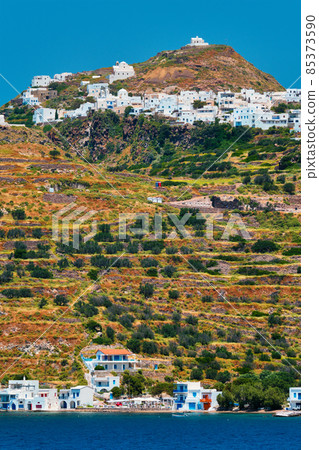 Klima and Plaka villages on Milos island, Greece Klima and Plaka villages on Milos island, Greece 85373590