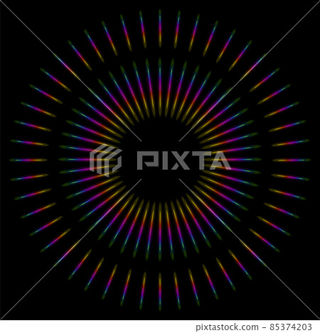 Light Refractions with Rainbow Sunlight. Crystal Light Effects. Bright Reflection Flare. Shiny Glare from Diamond 85374203