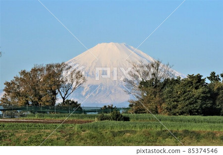 從神奈川縣中郡山中市遠眺富士山 85374546