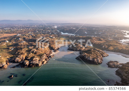 The beautiful Cloughglass bay and beach by Burtonport in County Donegal - Ireland 85374566