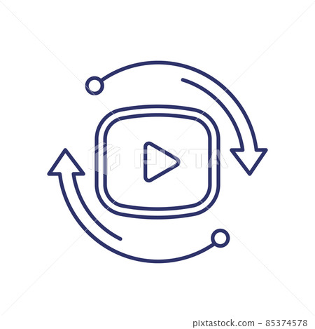 remarketing line icon on white remarketing line icon on white 85374578