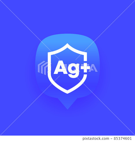 Silver ions for antibacterial protection icon Silver ions for antibacterial protection icon 85374601