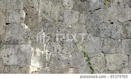 Texture of stone wall Okinawa Shurijo Castle texture [Pile up] 85374765