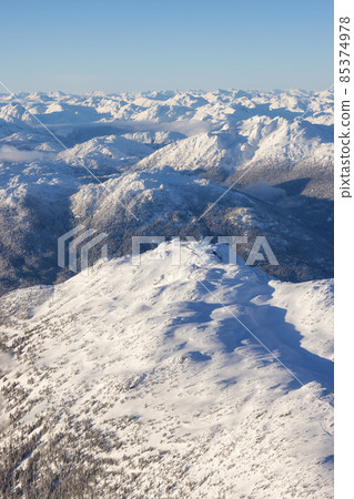 Aerial View from an Airplane of Whistler Mountain 85374978