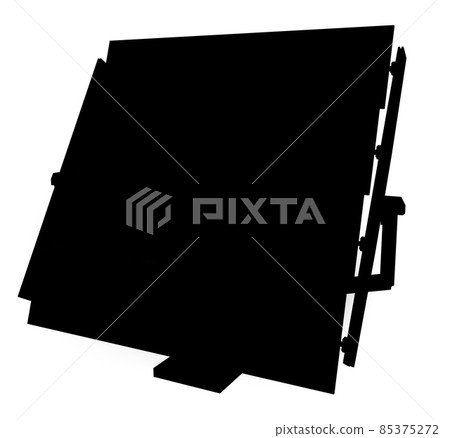 Silhouette with a solar panel 85375272