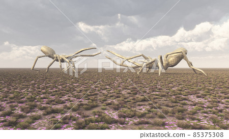 Giant spiders in a landscape 85375308