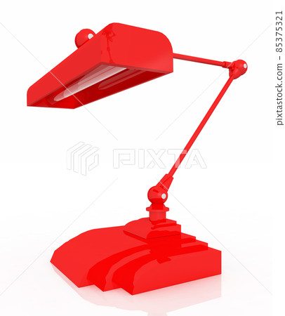 Red table lamp against a white background 85375321