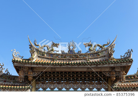 鹿港天后宮寺廟建築,牌樓與龍 85375396