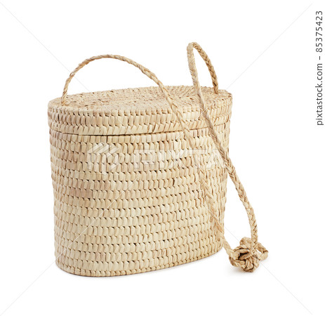 Stylish straw bag isolated Stylish straw bag isolated 85375423