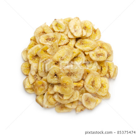 Banana chips isolated 85375474