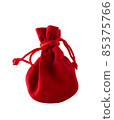 Red pouch for jewelry isolated 85375766