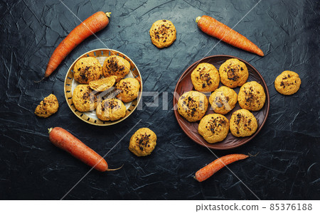 Carrot cookies, delicious dessert Carrot cookies, delicious dessert 85376188
