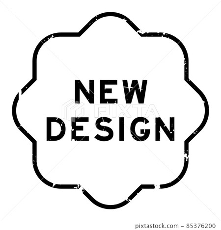 Grunge black new design word rubber seal stamp on white background Grunge black new design word rubber seal stamp on white background 85376200