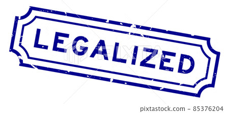 Grunge blue legalized word rubber seal stamp on white background Grunge blue legalized word rubber seal stamp on white background 85376204