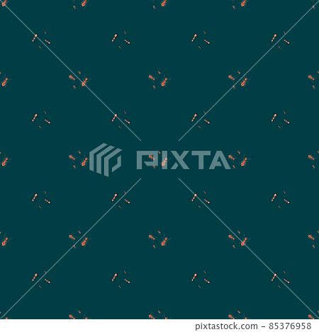 Ants seamless pattern. Insects on colorful background. Vector illustration for textile 85376958