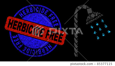 Bicolor Scratched Herbicide Free Stamp Seal and Geometric Mosaic Shower Stream Icon 85377115
